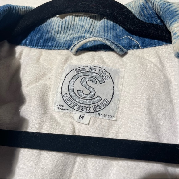 VINTAGE 80S BE IN THE CURRENT SEEN ACID WASH padded cotton DENIM JACKET Womens M - Picture 8 of 9